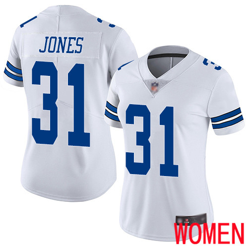 Women Dallas Cowboys Limited White Byron Jones Road #31 Vapor Untouchable NFL Jersey